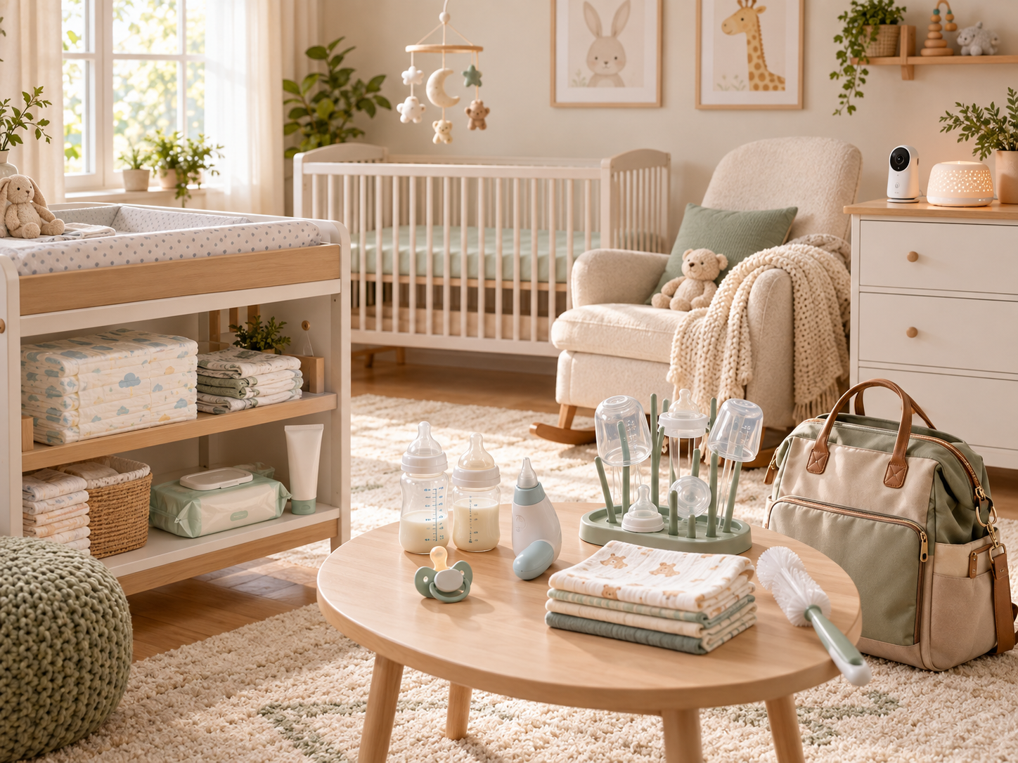 Shoppable baby room with clickable baby essentials
